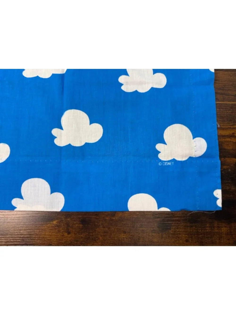 Vintage Disney Winnie the Pooh Blue Fabric Valance Panel
